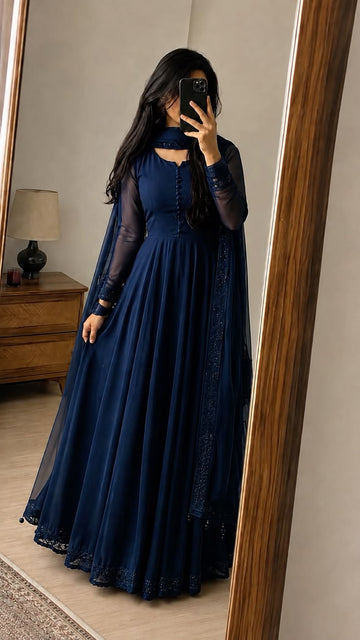 long dress with dupatta